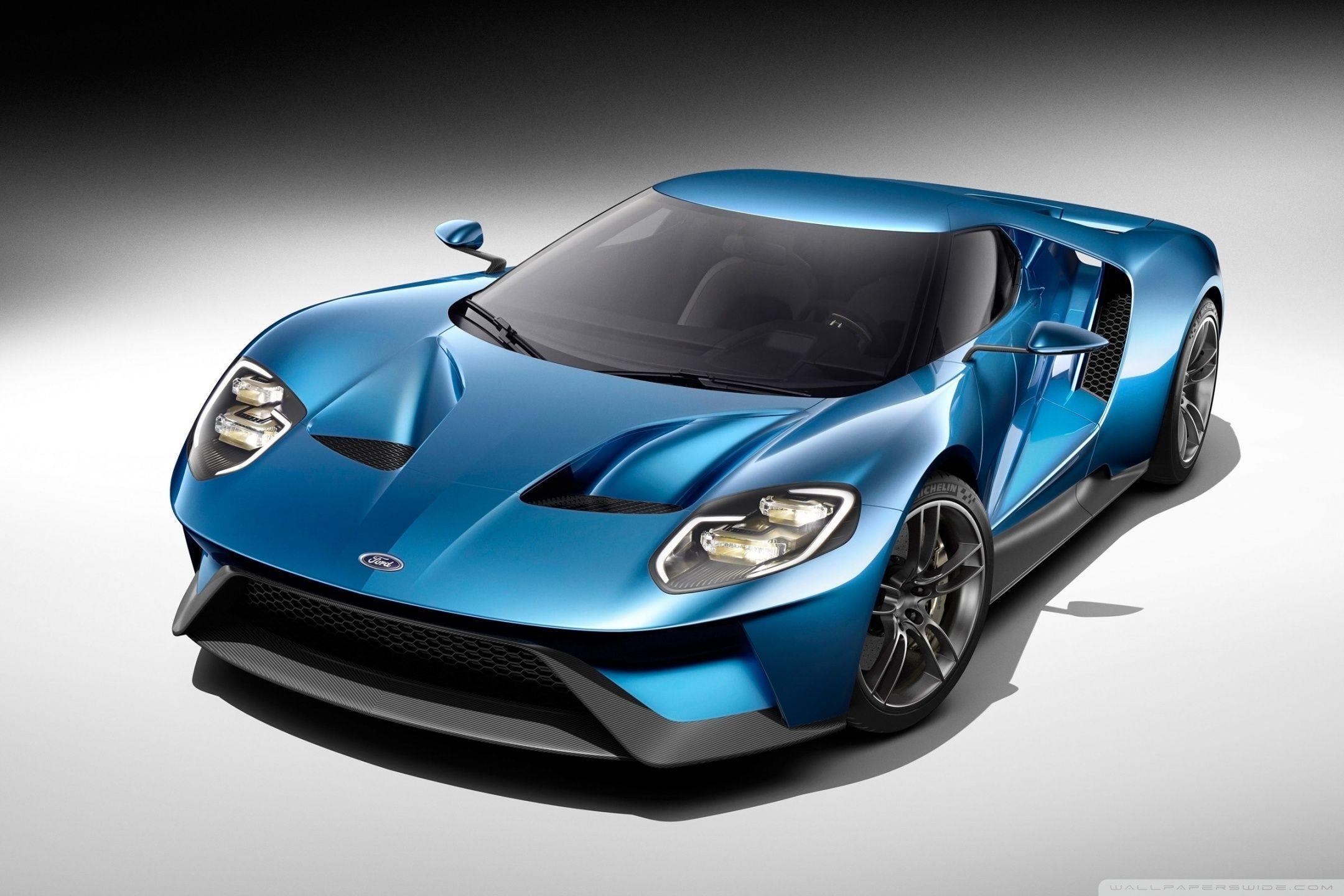 Ford GT Blue Car HD desktop wallpaper, High Definition