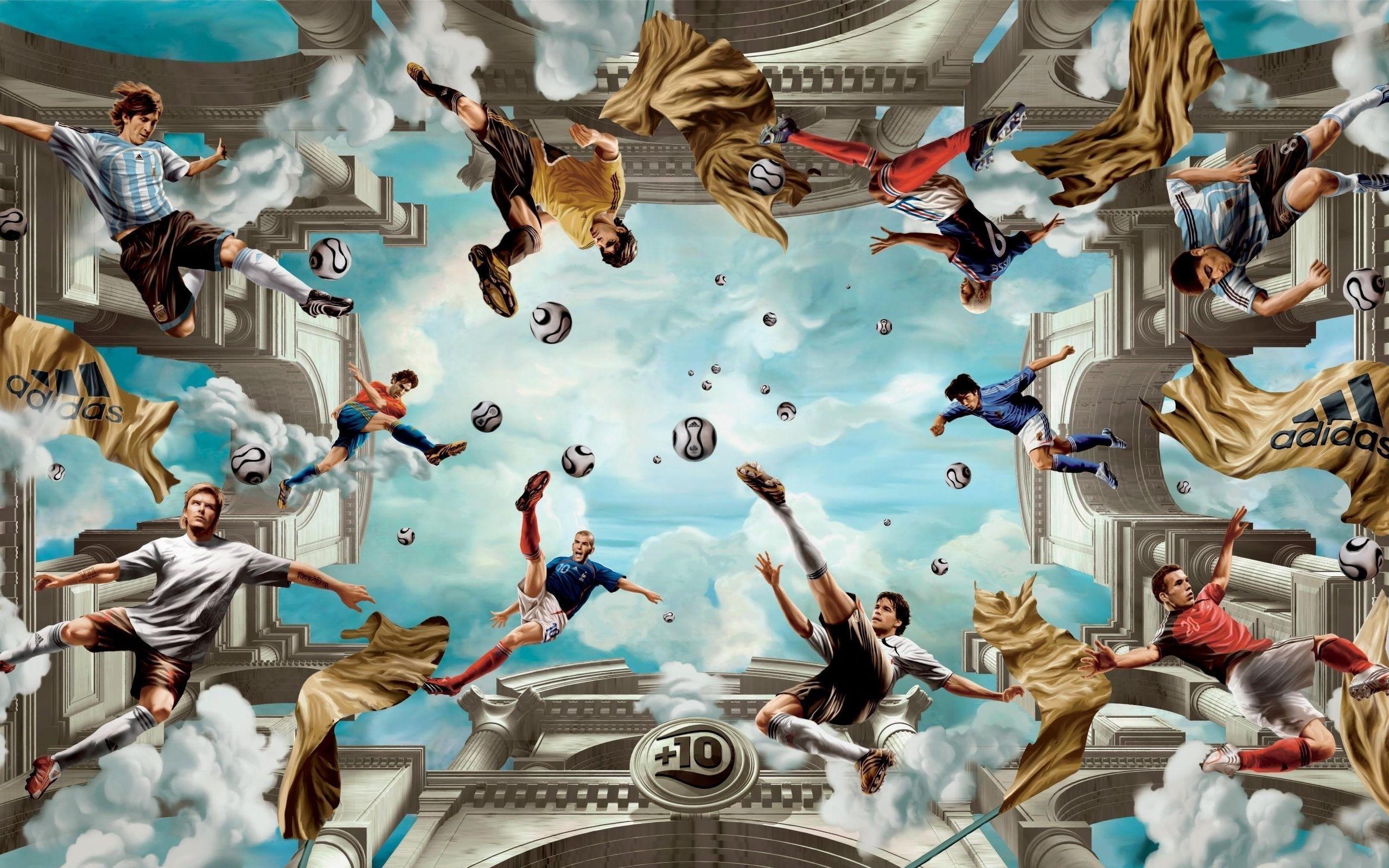 Football, Balls, Beckham, Zidane, Kaka, Messi, Adidas