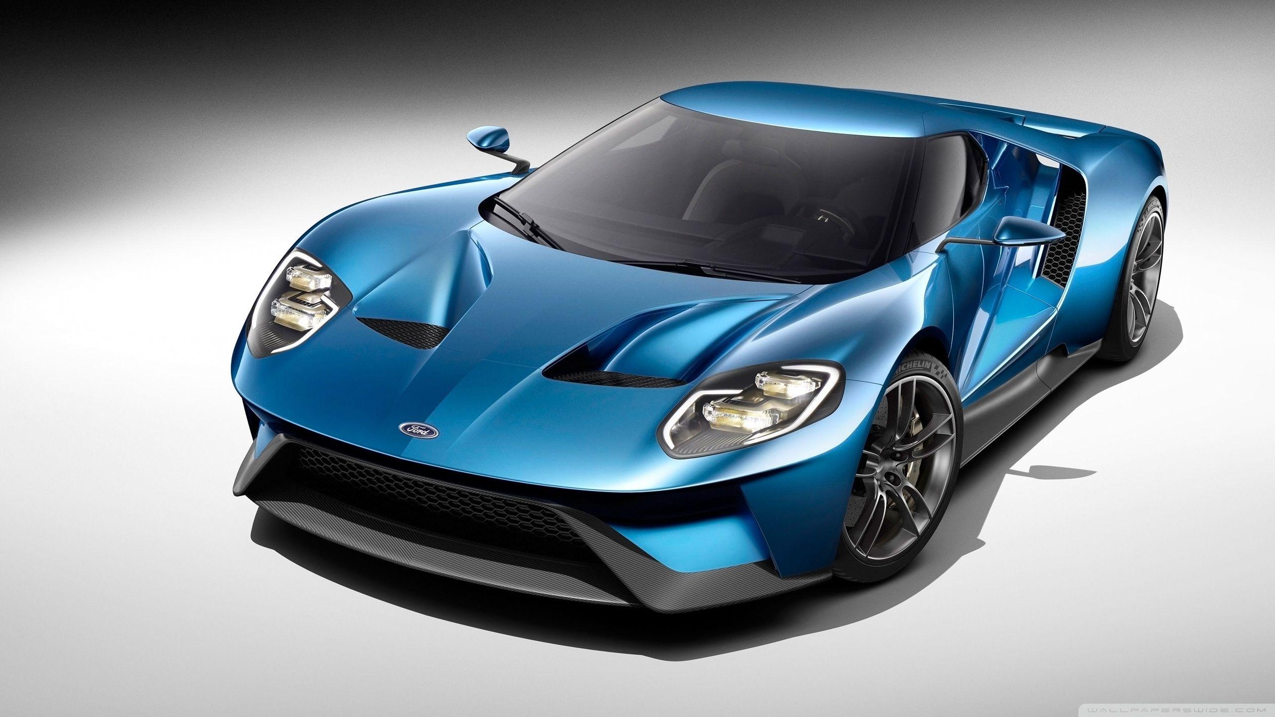 Ford GT Blue Car HD desktop wallpaper, High Definition