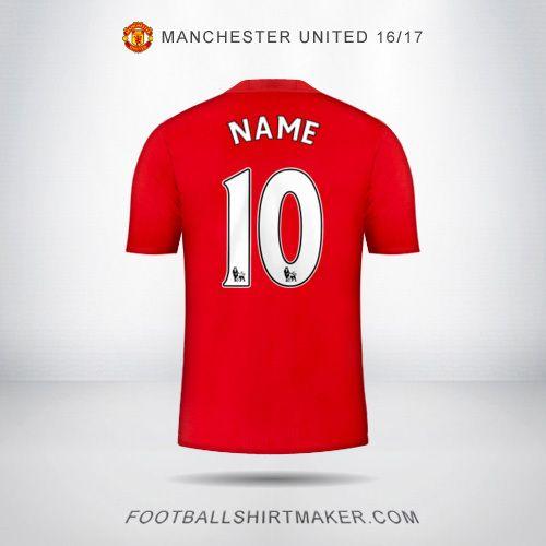 Create Manchester United soccer jersey with your name and number