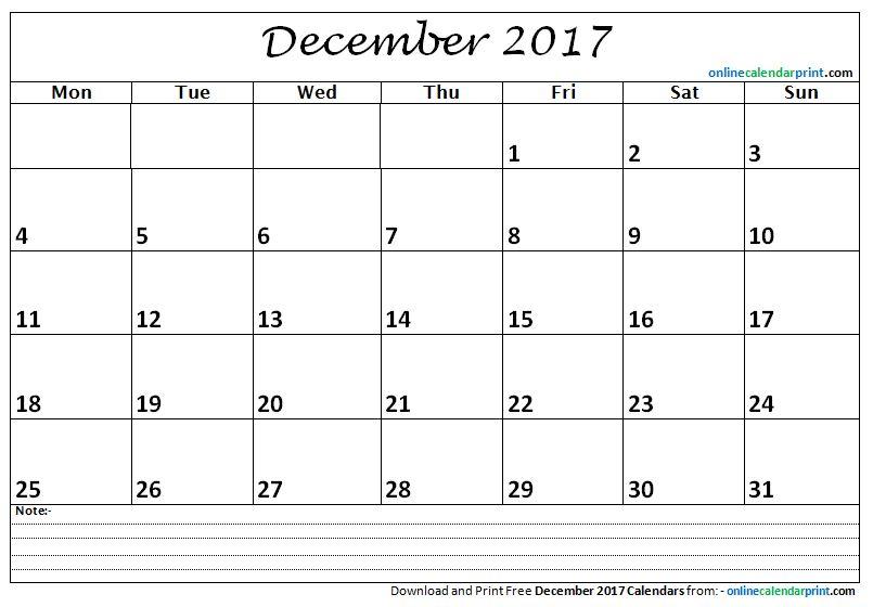 November 2017 Calendar Editable