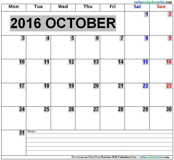 November 2017 Blank Calendar