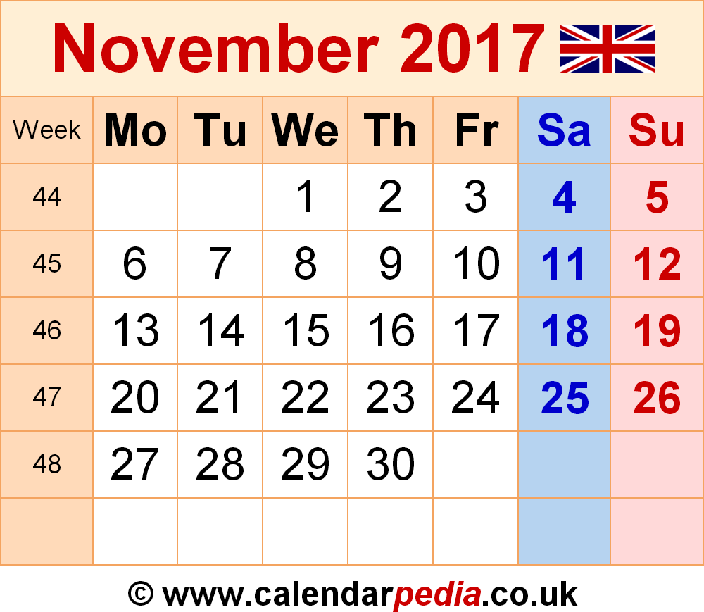 December 2017 Calendar Uk Calendar Uk Monday To Sunday