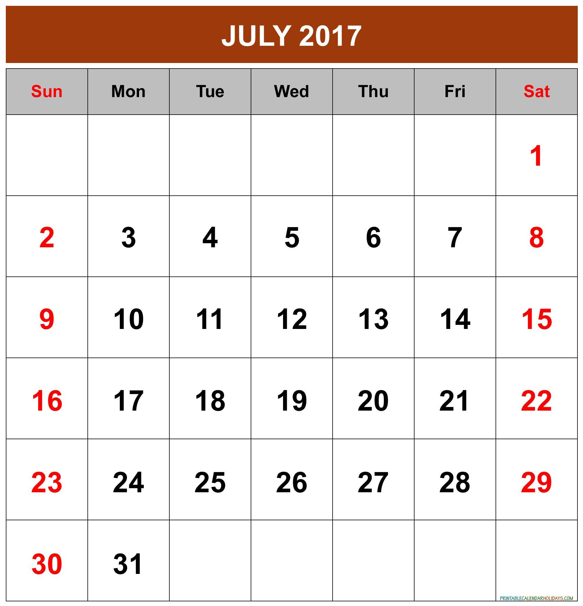 Desktop Wallpapers Calendar July 2017 Wallpaper Cave