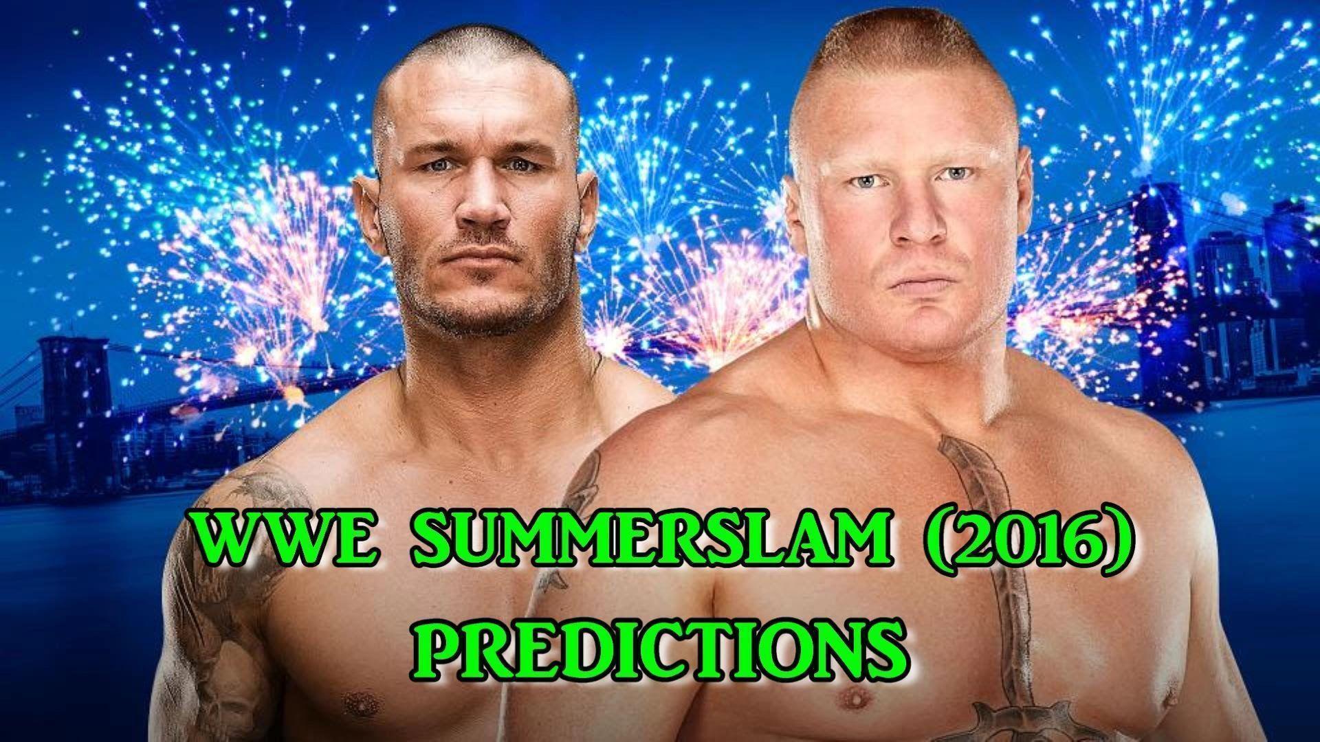 WWE SummerSlam 2016 Randy Orton vs. Brock Lesnar Predictions WWE