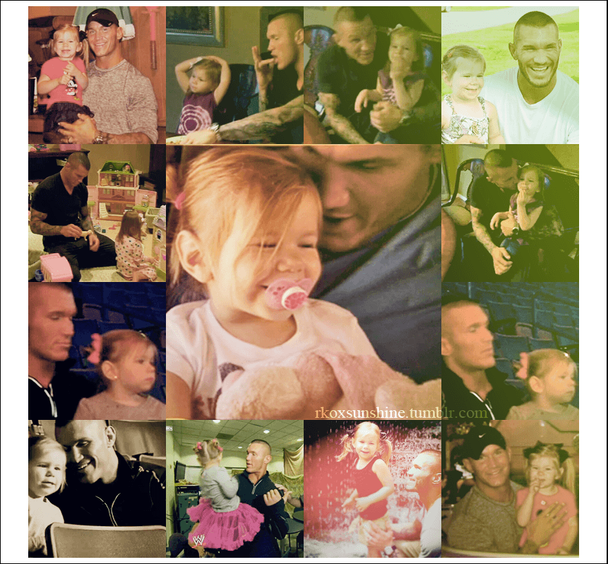 image about father and gaughter. Randy Orton
