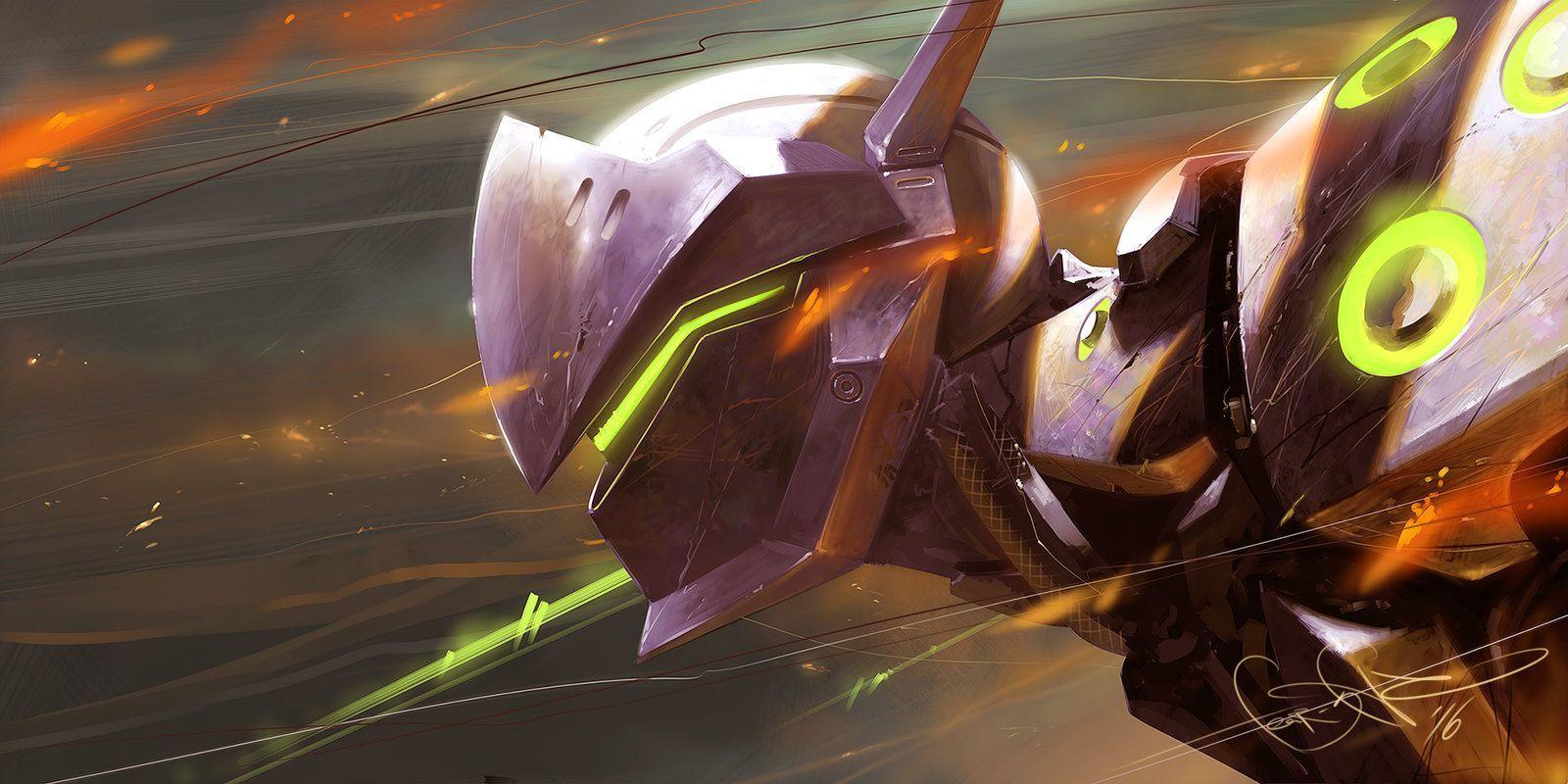 Genji Overwatch Widescreen HD Wallpaper