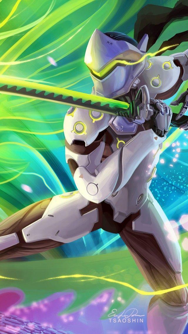 Wallpaper Overwatch, Genji, Fan art, HD, Games