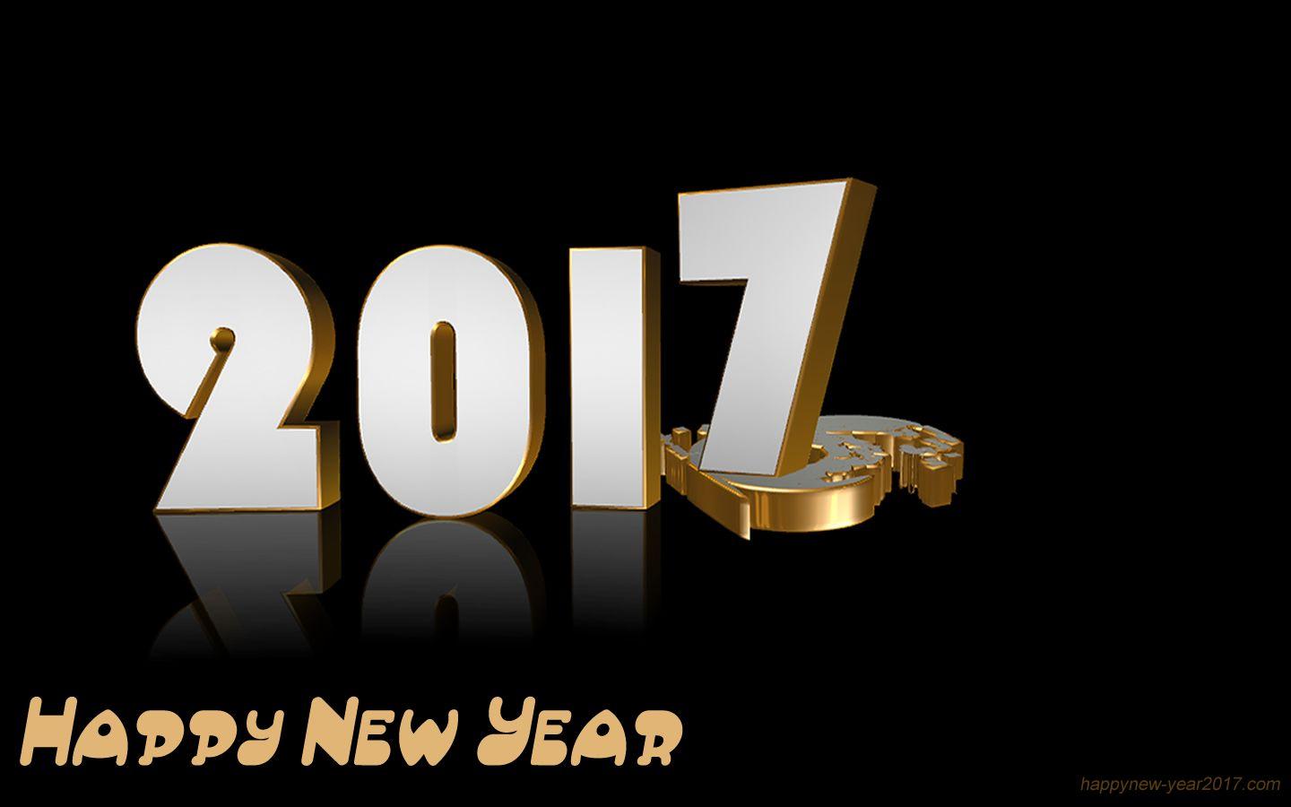 Happy New Year 2017 3D Text Image