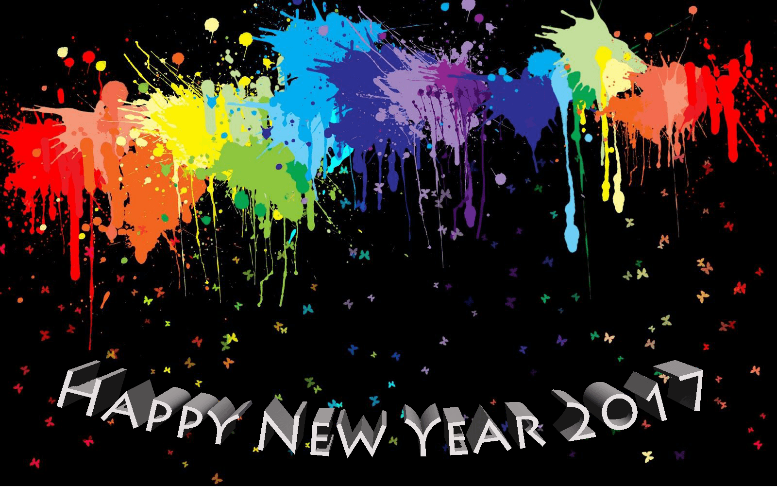 Most Beautiful Happy New Year 2017 3D Wallpaper