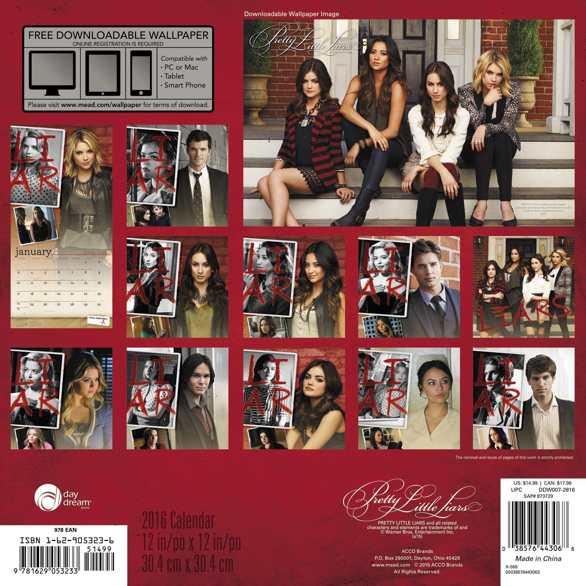 Pretty Little Liars Wall Calendar: Day Dream: 9781629053233