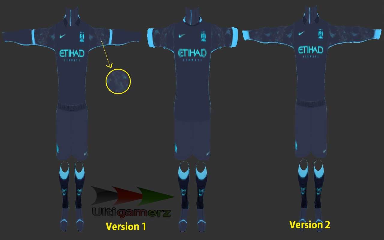 Ultigamerz: MANCHESTER CITY 2015 16 NEW AWAY KIT UPDATE PES 2013