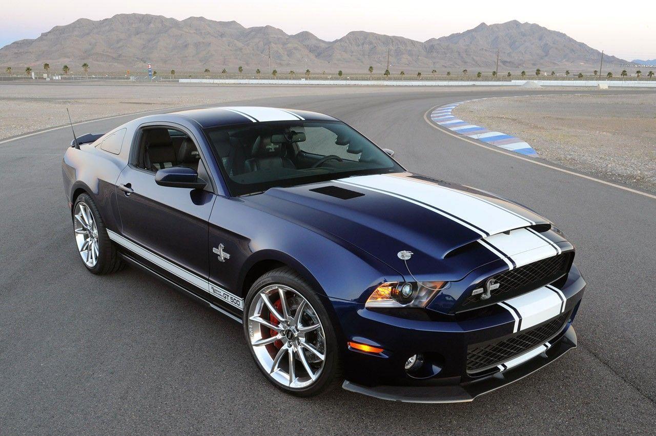 Ford Mustang Shelby GT500 black color design front view