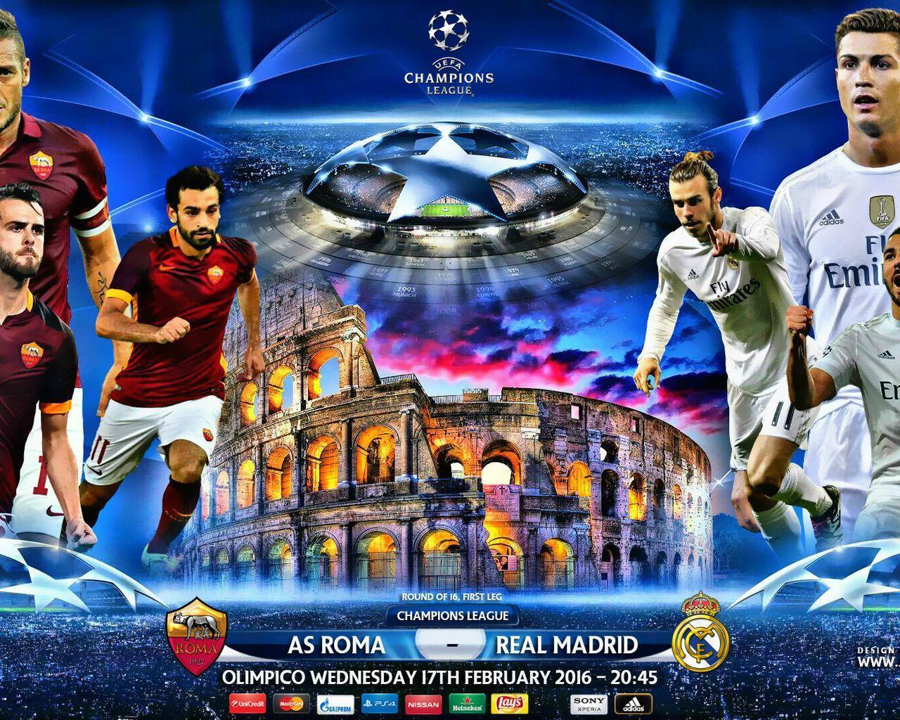 2016, Football, Soccer, Champions League, As Roma, Real