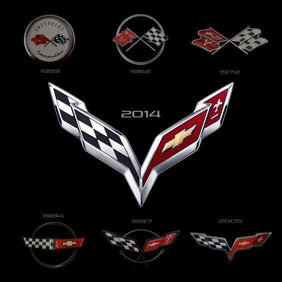 This is a look at all 7 Corvette generation logos which includes