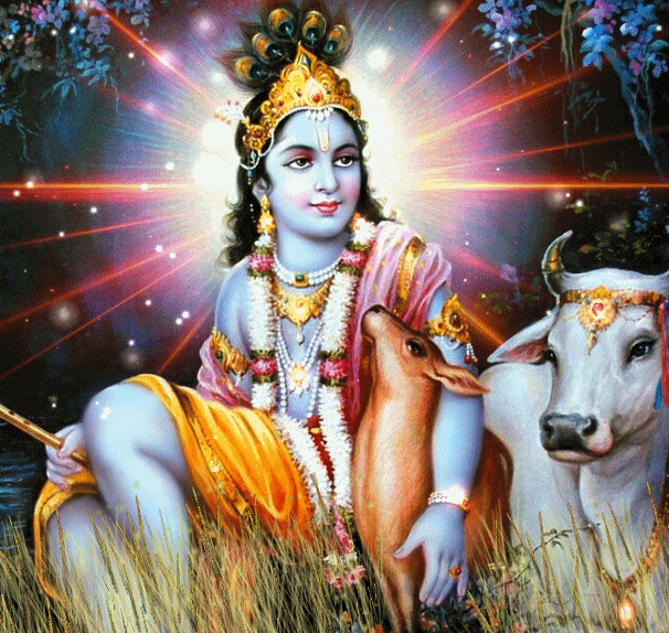 Lord Krishna Animated GIF image, God Krishna 3D Moving HD walls