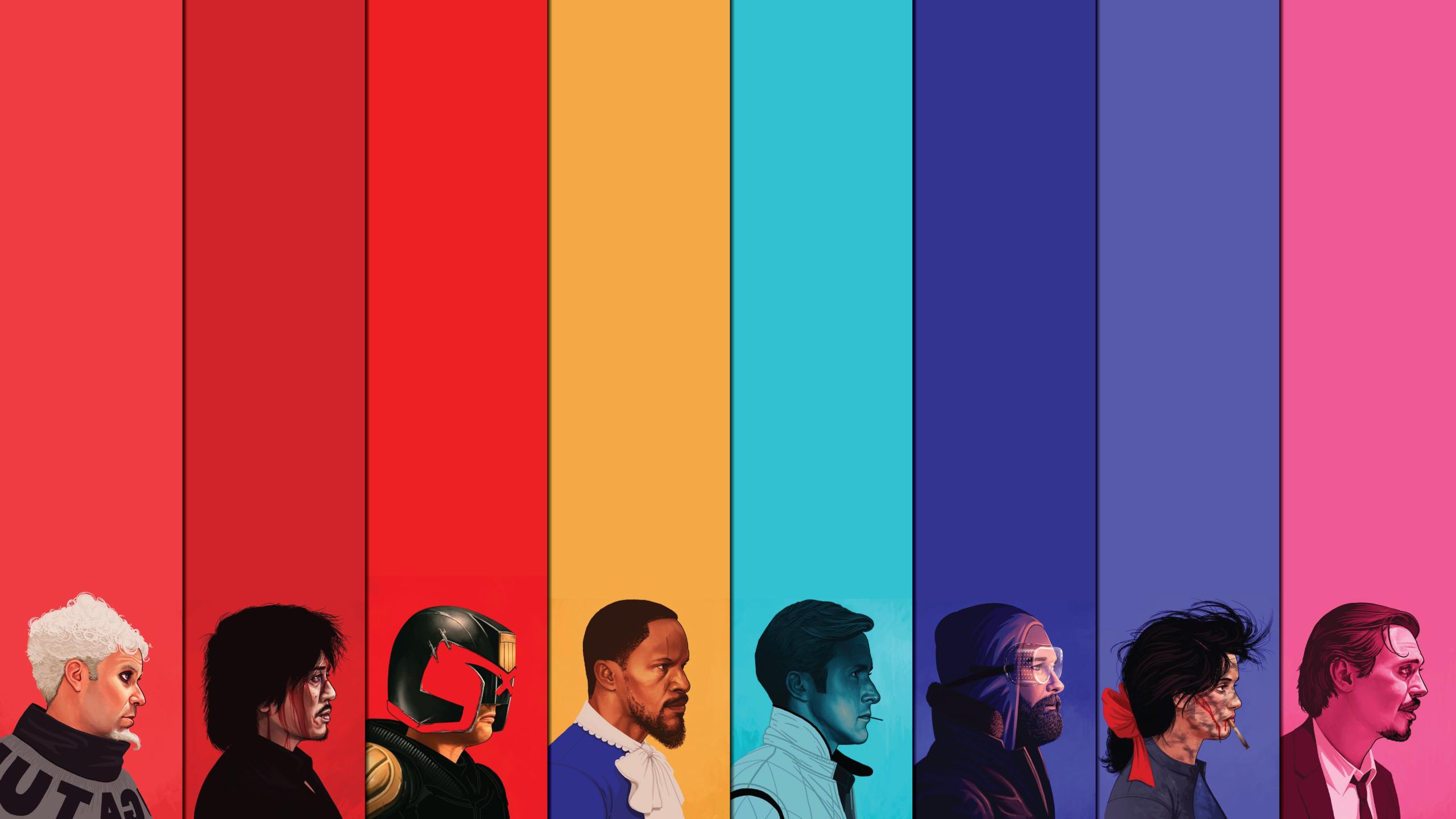 Wallpaper based on Mike Mitchell's Movie Portraits 2560x1440