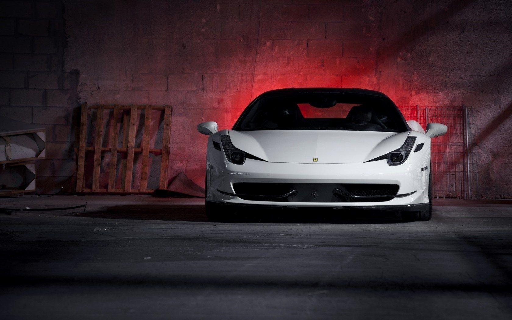 Ferrari 458 Italia White Wallpaper HD
