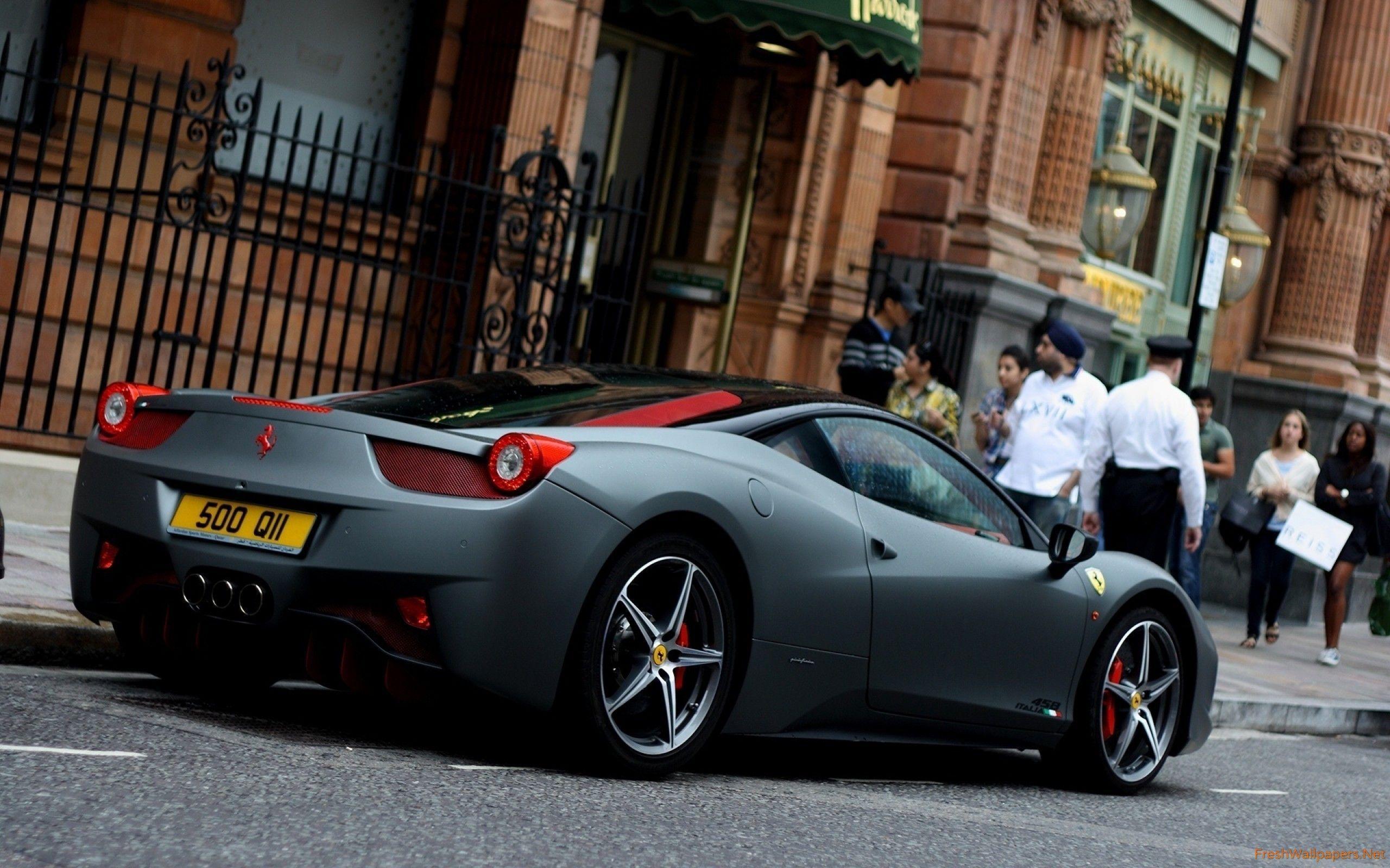 ferrari 458 italia matte black wallpaper