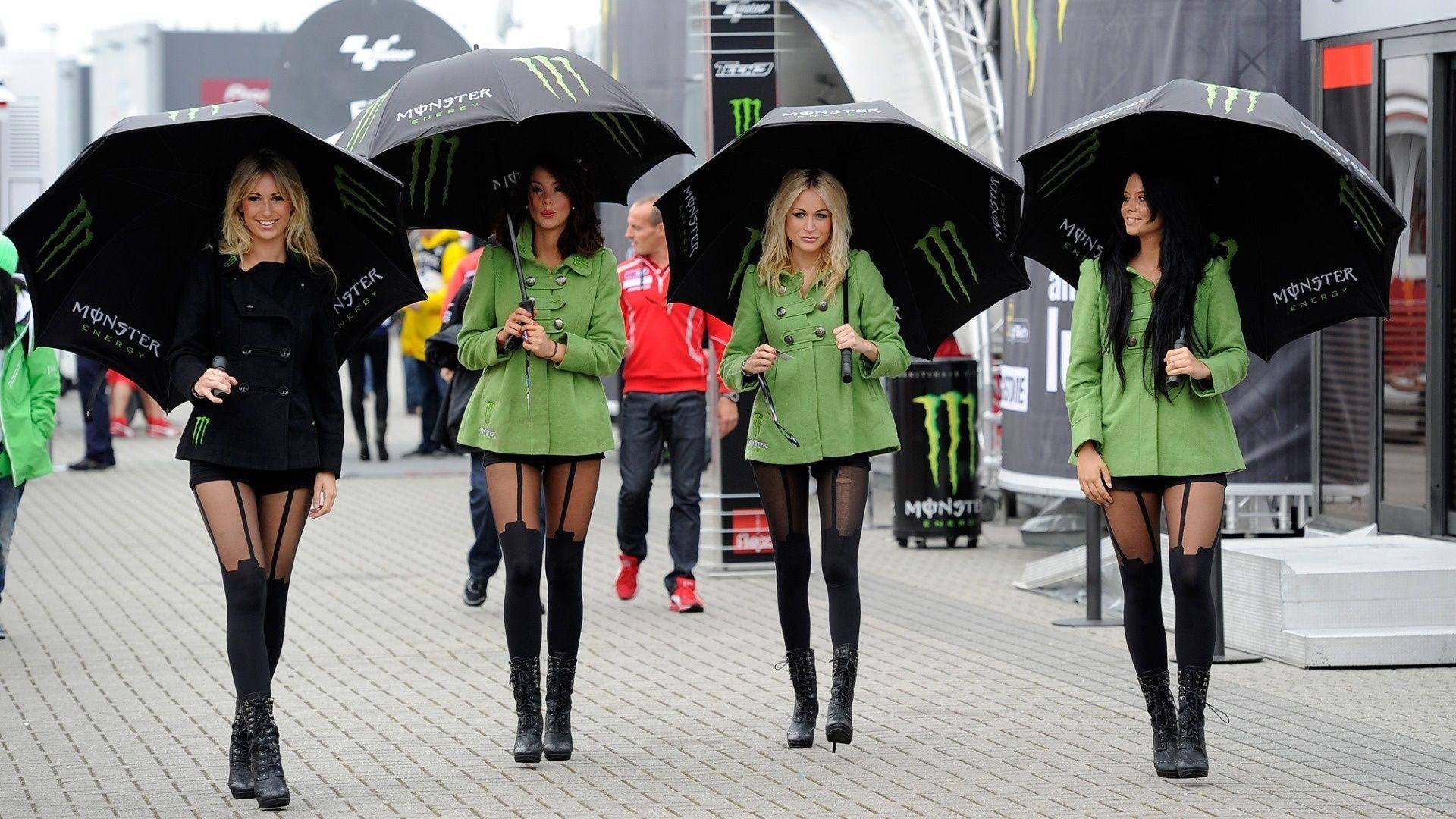 Monster Energy, Monster Energy Girls, Girls, Umbrella