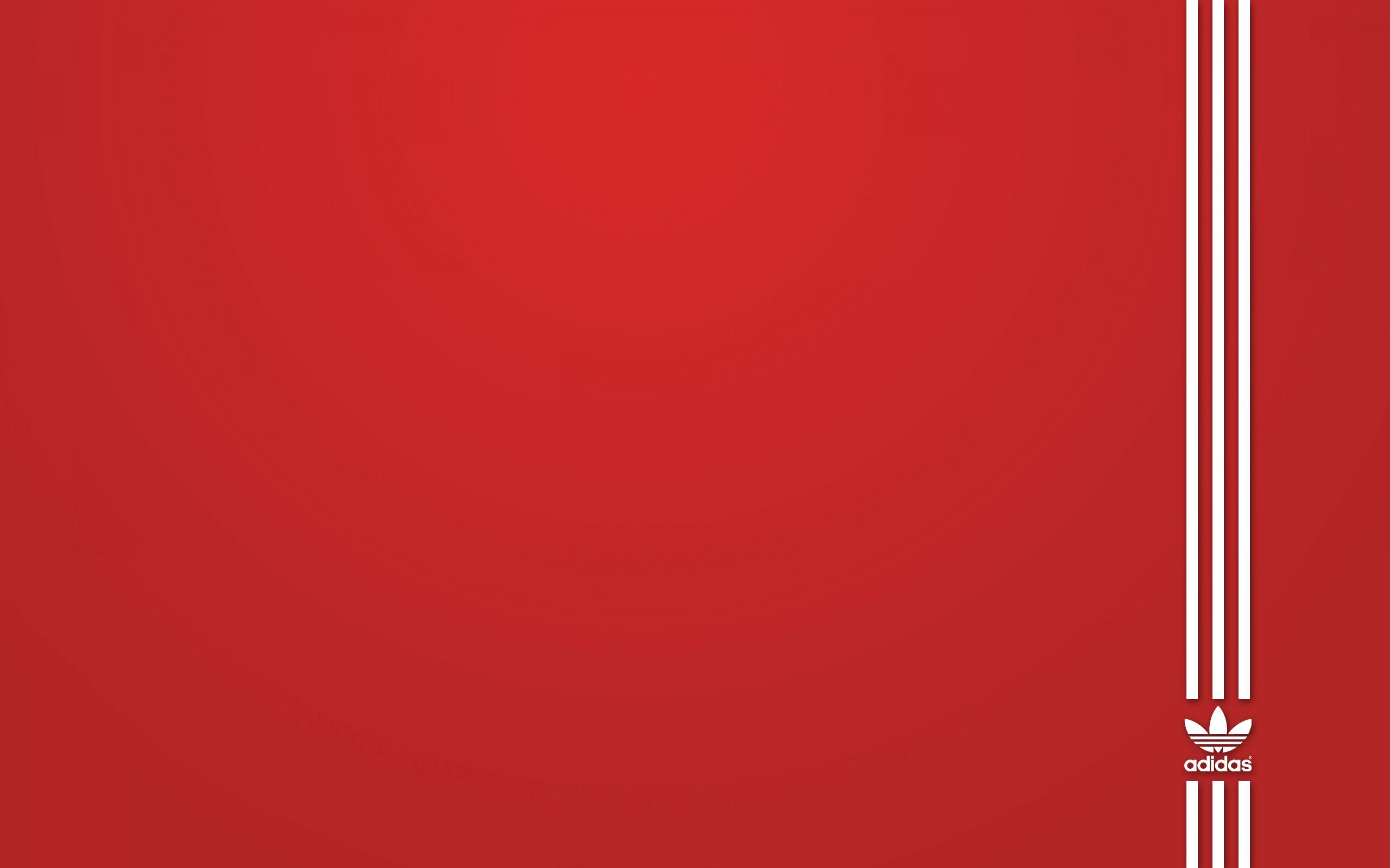 Download Adidas Red and White Color Logo Symbol Wallpaper