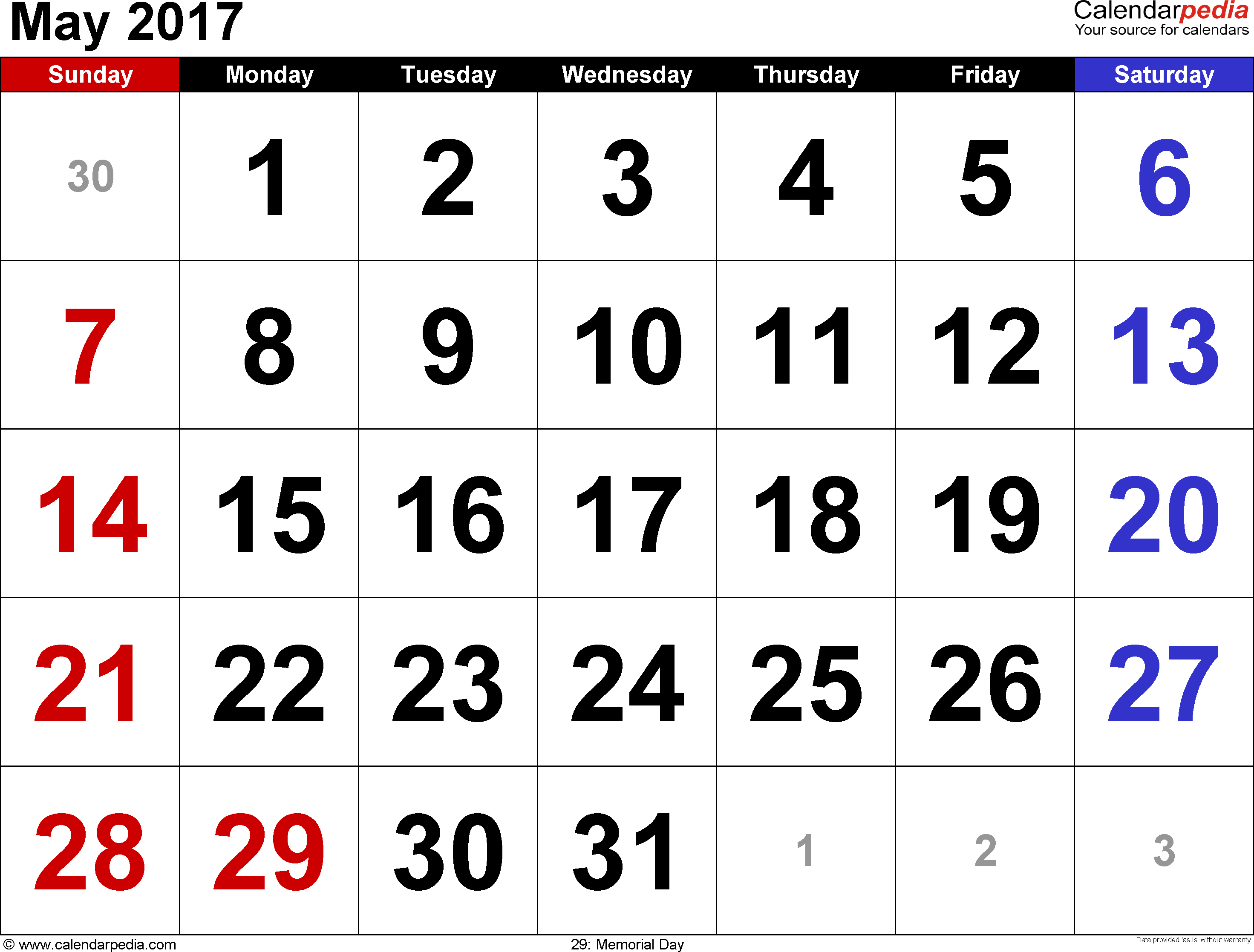 May 2017 Calendar Cute. monthly calendar printable