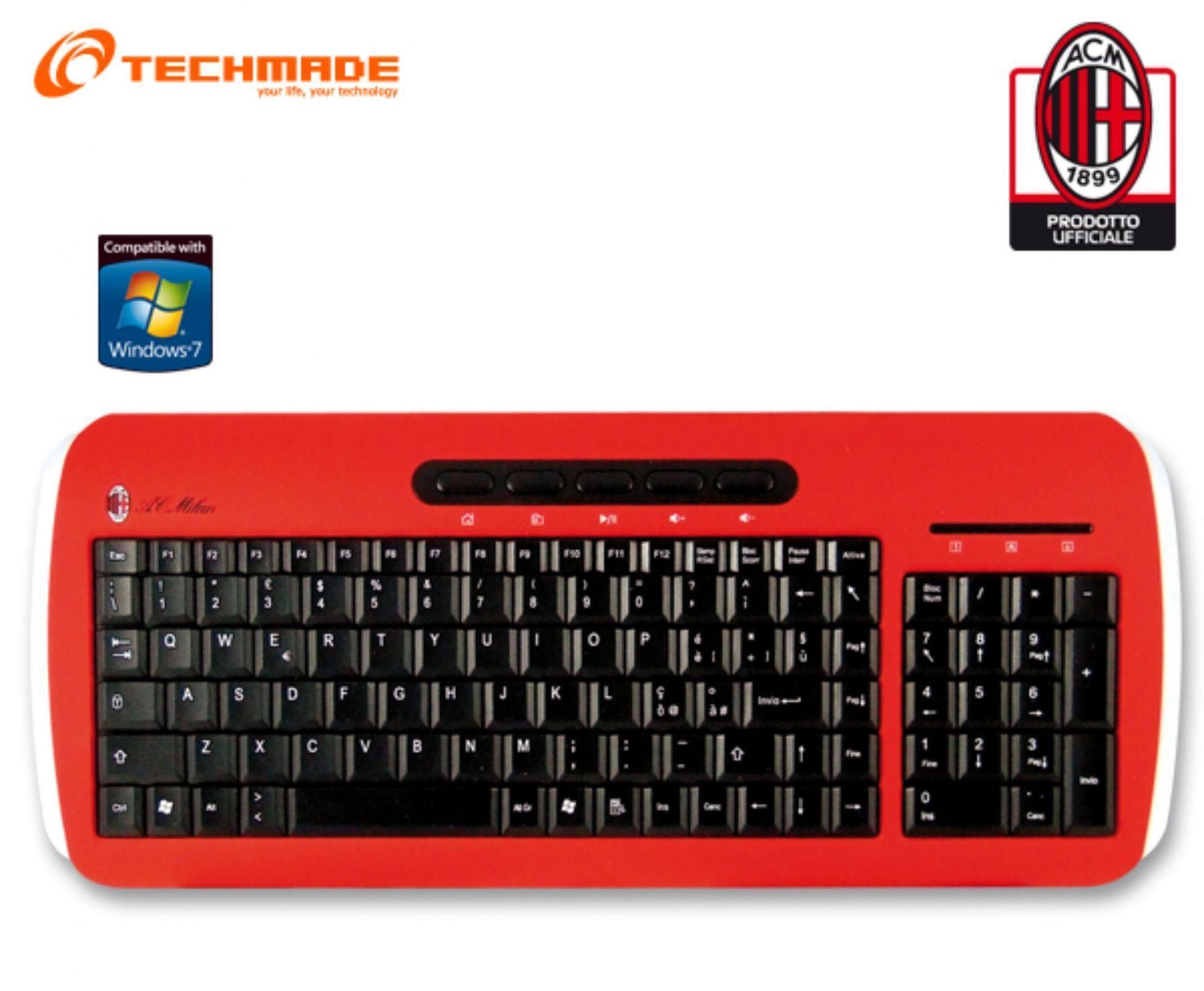 TECHMADE USB KEYBOARD OFFICIAL AC MILAN