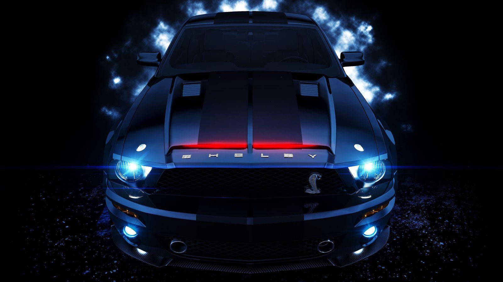Blue Ford Mustang Shelby GT500 Car Picture HD Wallpaper. ad