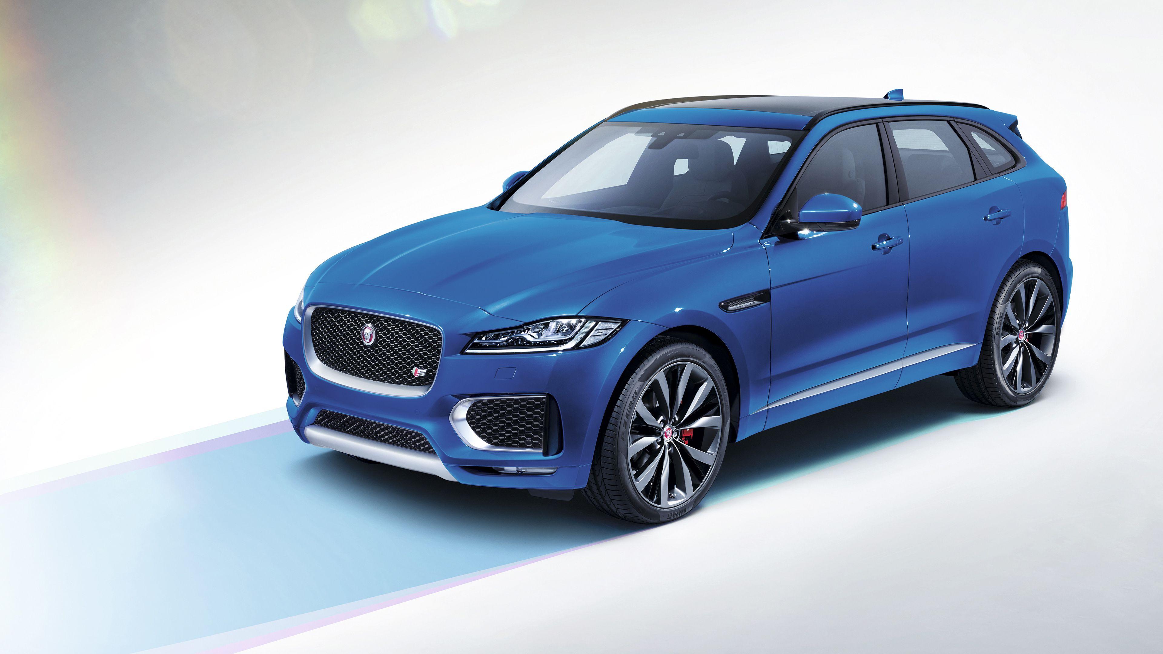 Blue Car, Jaguar F Pace, Luxury, Cool