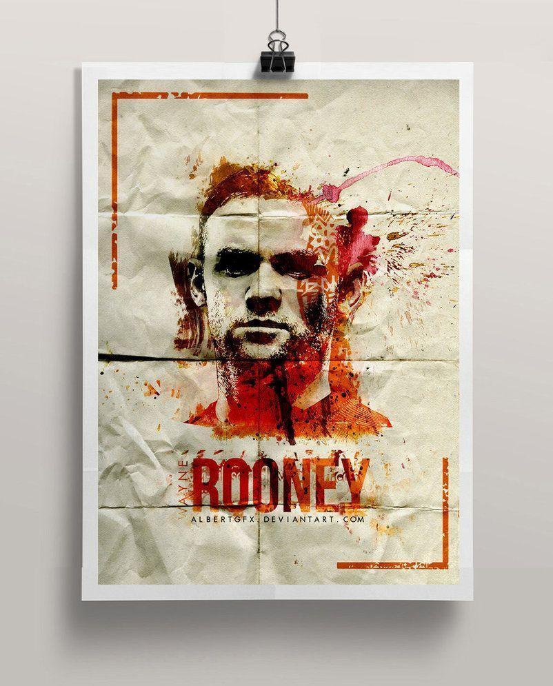 Wayne Rooney Poster (Watercolor Style)