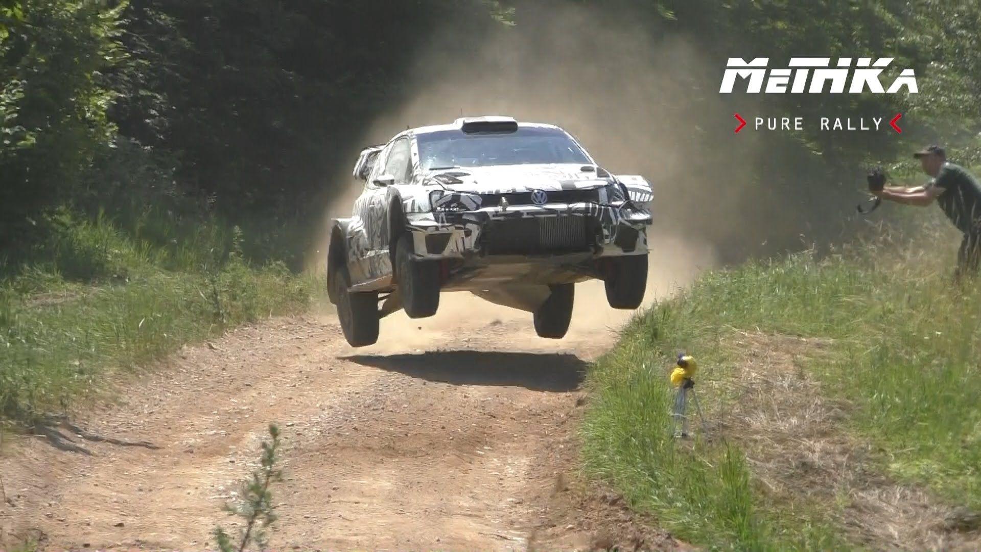 Mikkelsen / Jaeger. Tests. WRC Rally Poland 2016. VW Polo WRC