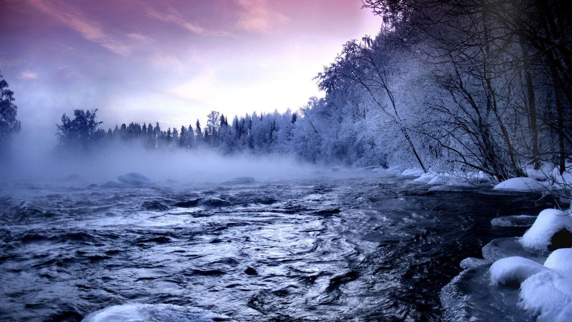 beautiful landscape picture. HD 1920x1080 Beautiful Winter