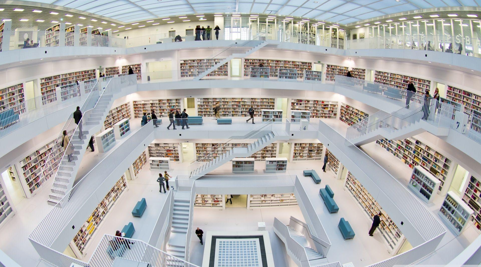 Germany City Library Wallpaper