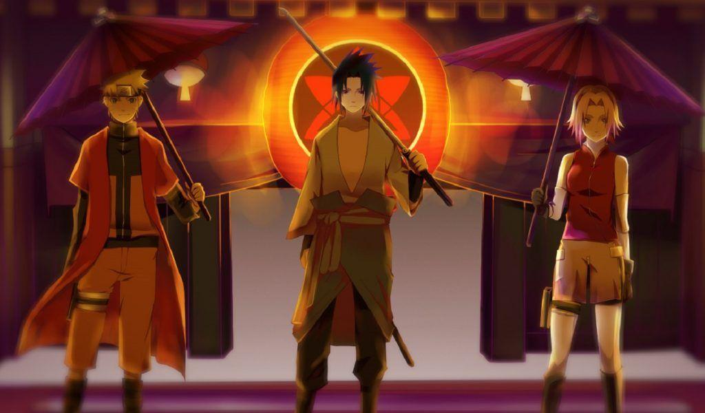 Naruto Sasuke Sakura Team 7 Computer Background Wallpaper