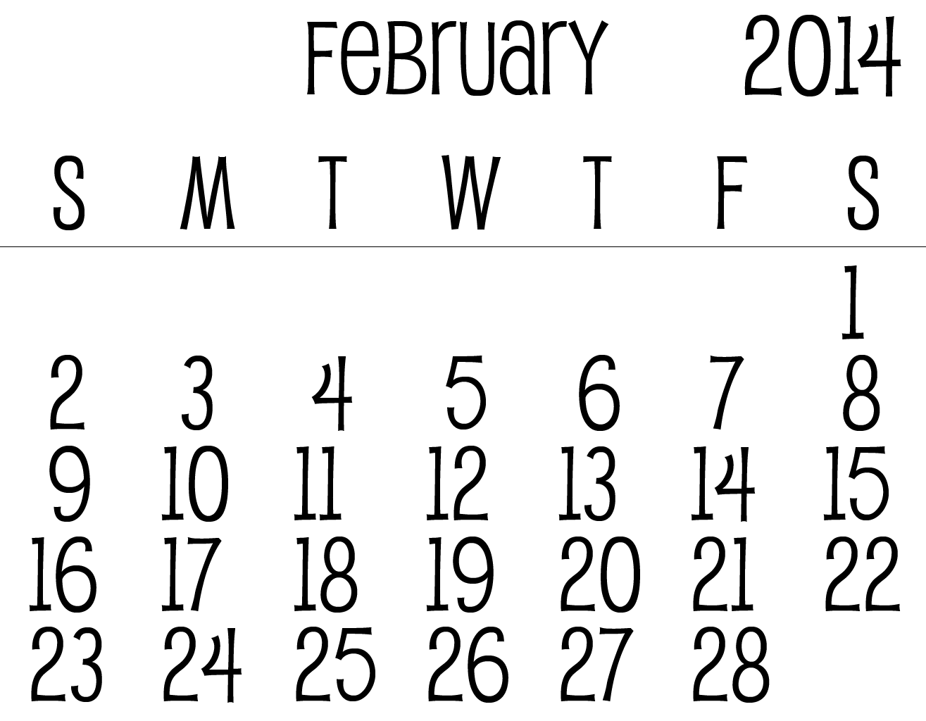 February 2014 Calendar HD Wallpaper Free Download PDF Excel Word JPEG