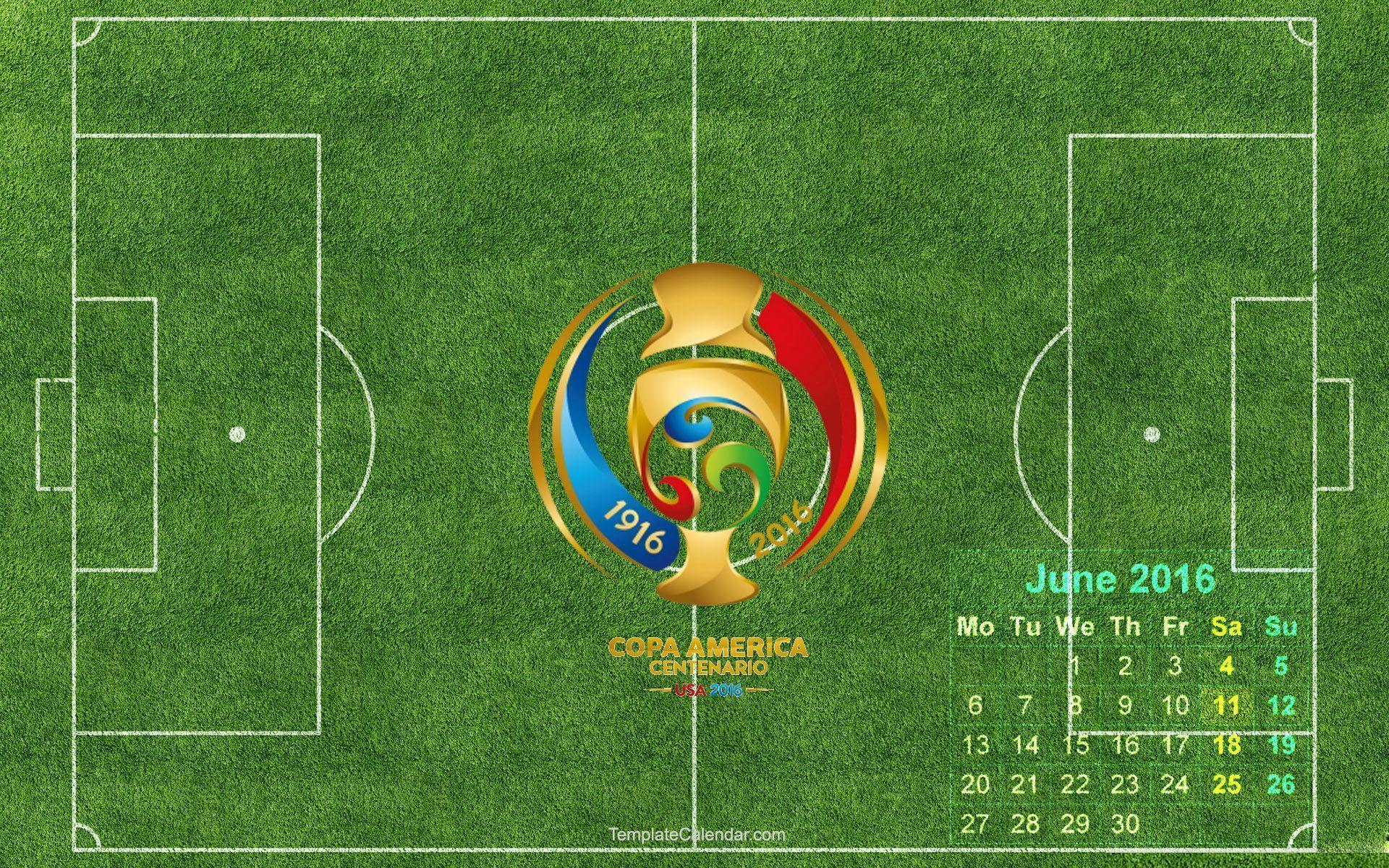 Copa America Wallpaper with June 2016 Calendar