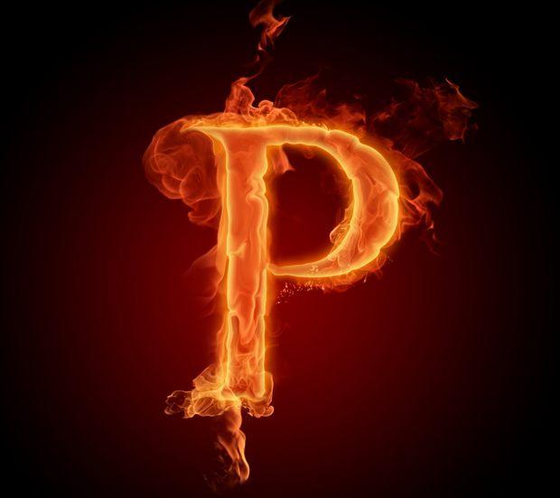 Letter P In Fire HD