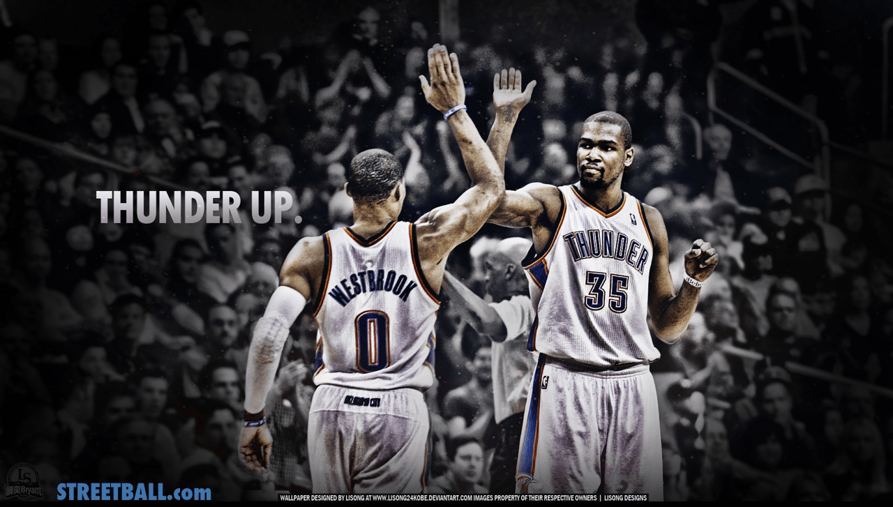 Russell Westbrook and Kevin Durant Thunder Wallpaper