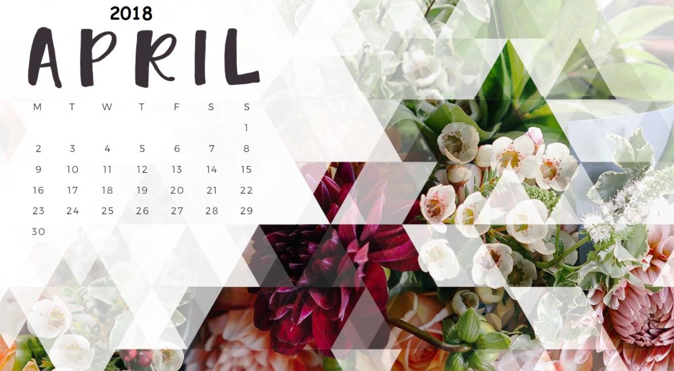 April 2018 Calendar Wallpapers - Wallpaper Cave