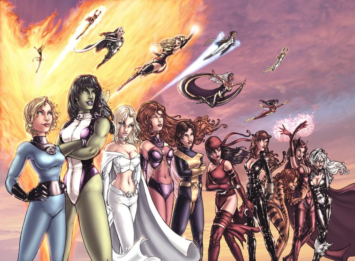 No Caption Provided Females vs Marvel Females Vine Marvel Vs Rogue Wallpaper