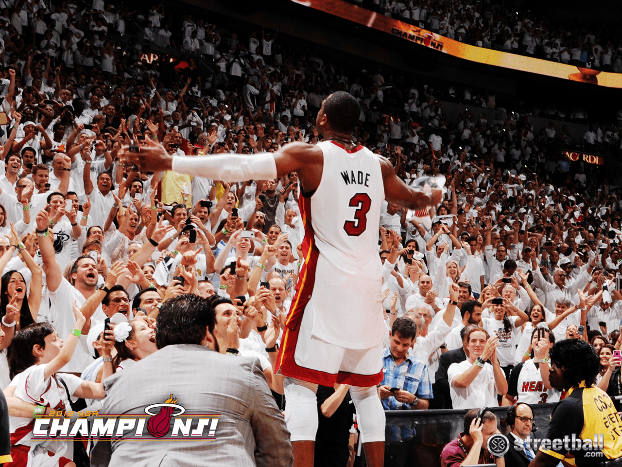 Dwyane Wade 3 Miami Heat NBA Championship Basketball Wallpaper