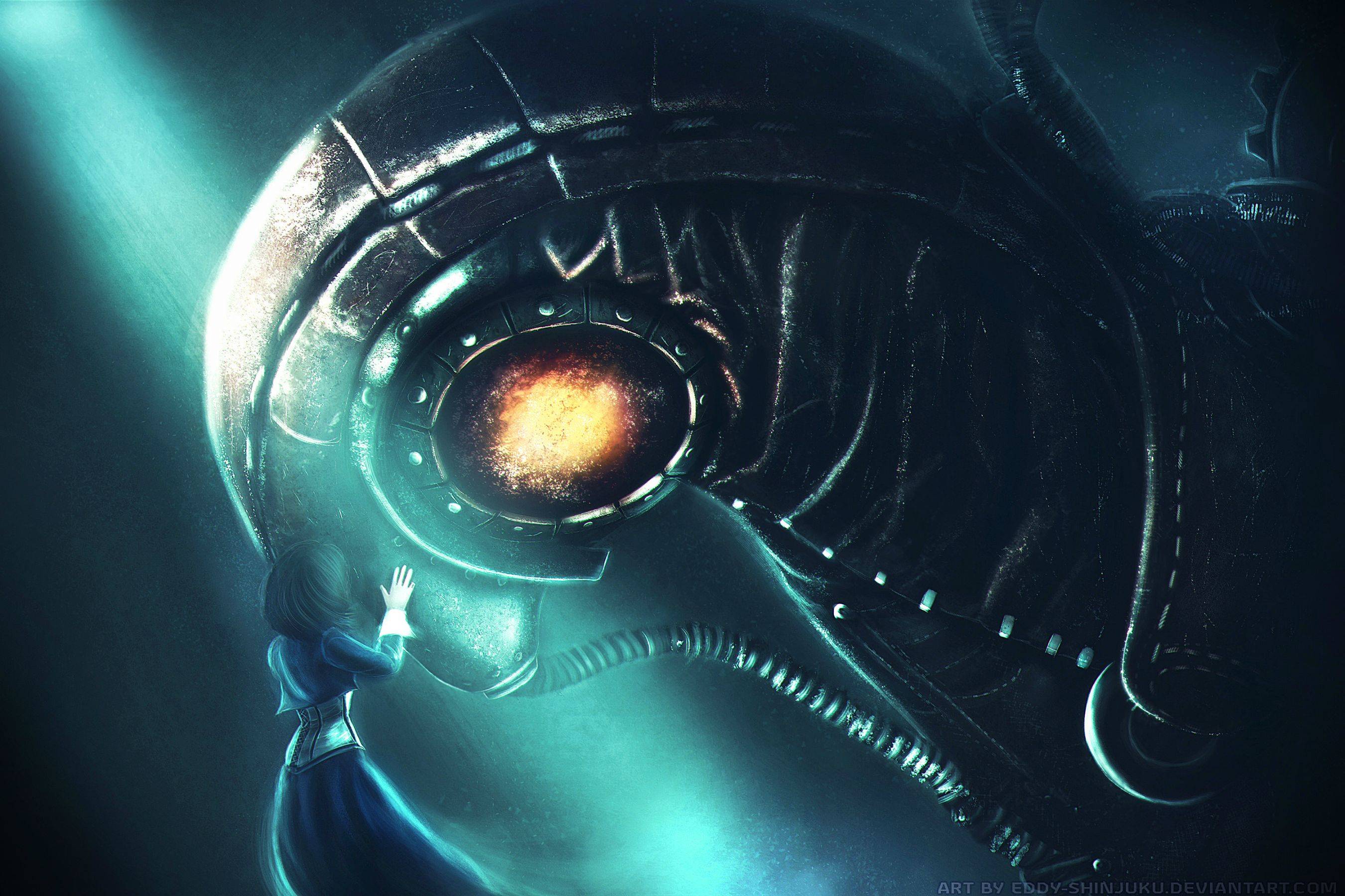 Bioshock Steampunk Songbird Elizabeth Kiss wallpaperx1800