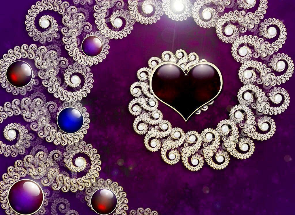 Wallpaper Desk, Beautiful purple heart wallpaper, purple heart