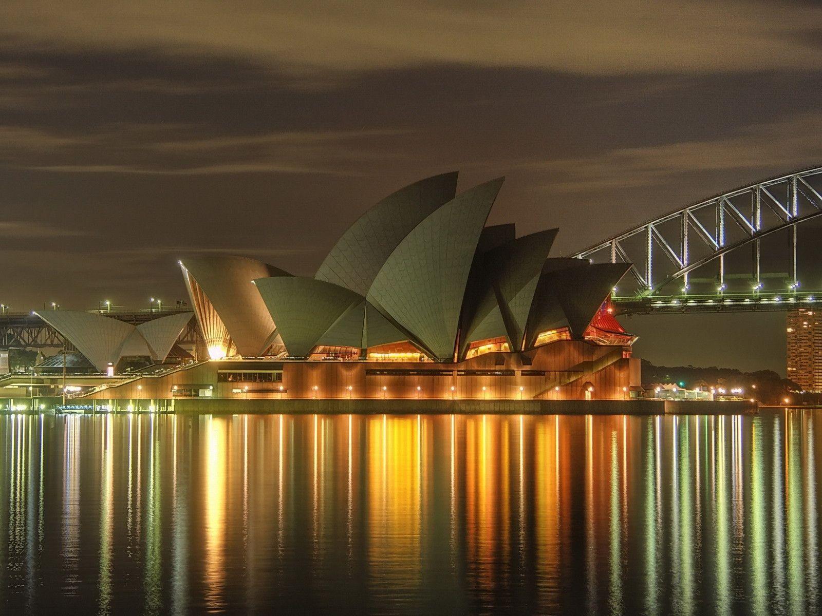 Sydney Opera House Reflection Wallpaper HD Wallpaper