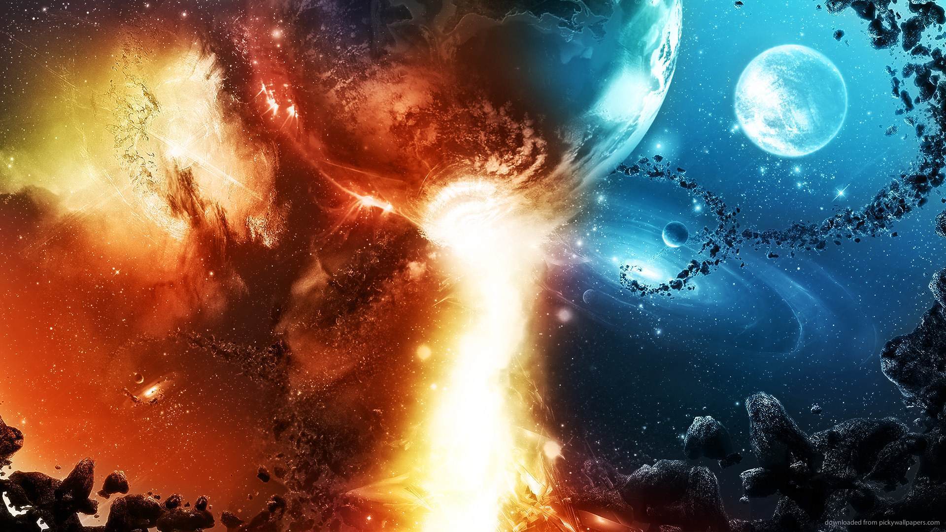 Download 1920x1080 Space Fire Wallpapers
