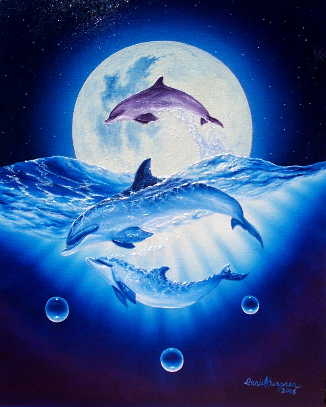 Moon Dolphin Wallpaper and Picture Items