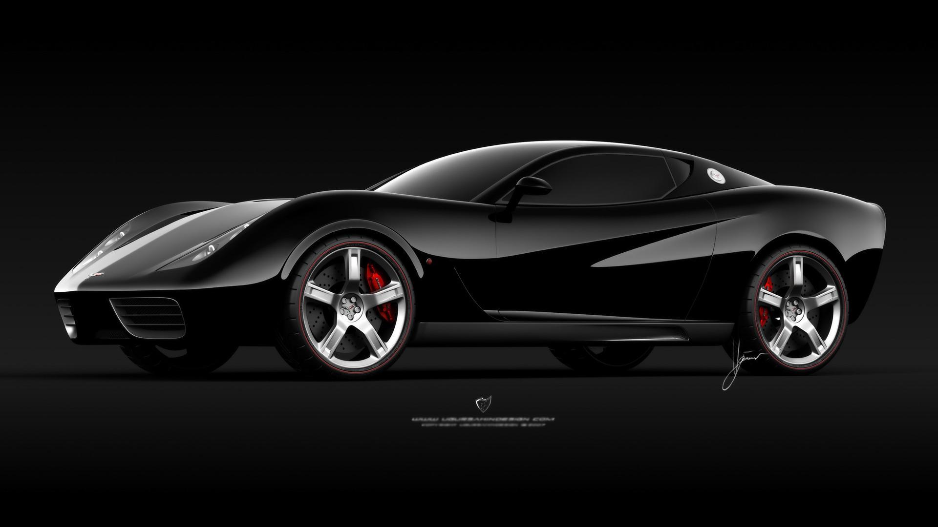 Black Chevrolet Corvette Wallpaper