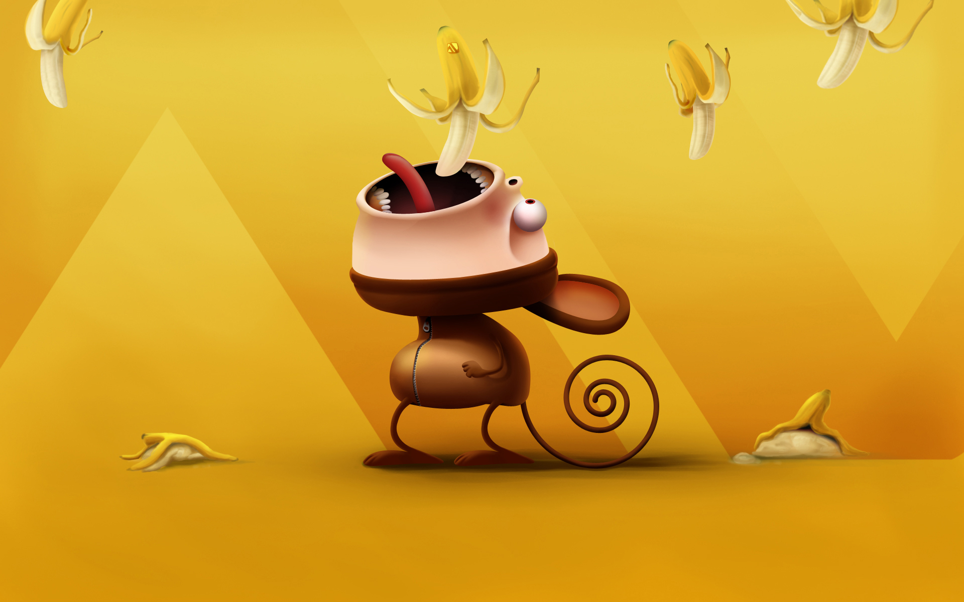 hungry monkey HD Wallpaper