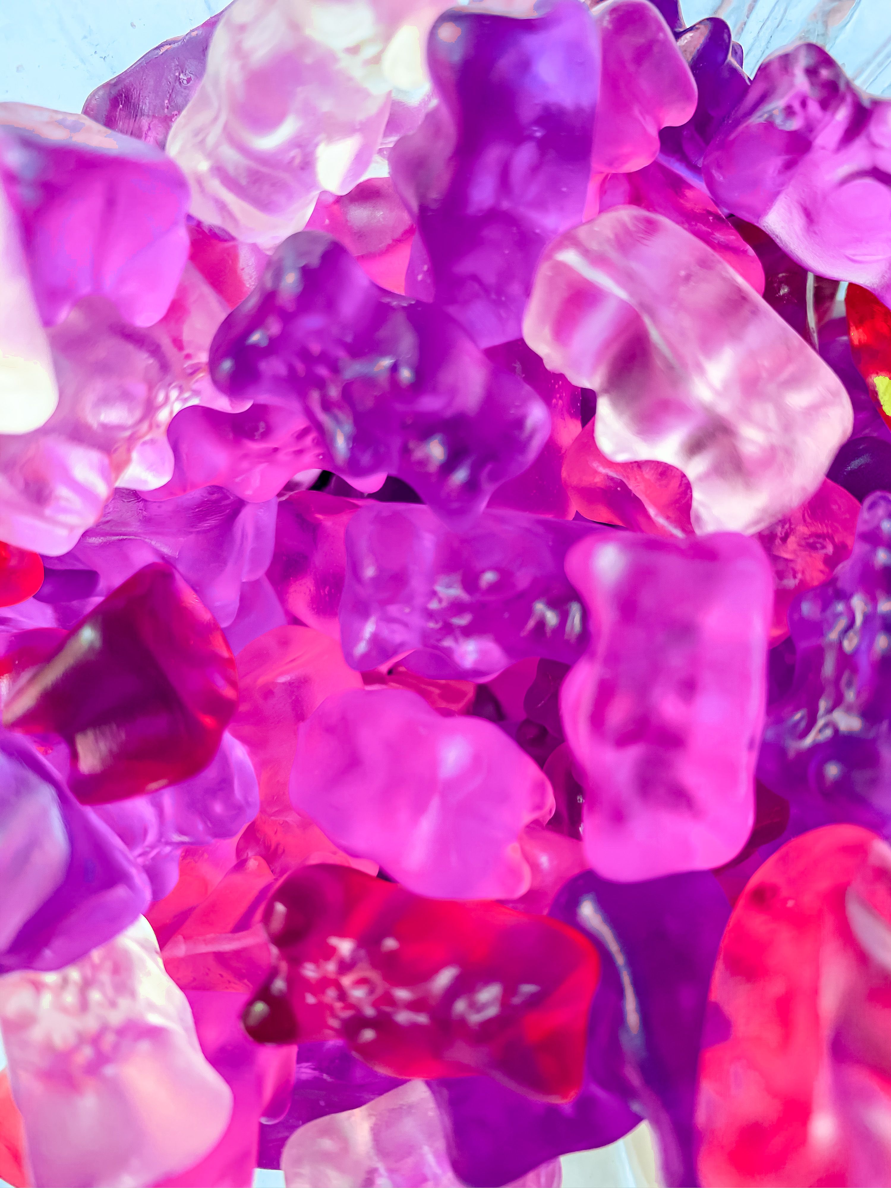 Purple and Pink Gummy Bear Pattern. Purple gummy bears aesthetic, Pretty wallpaper, Purple aesthetic