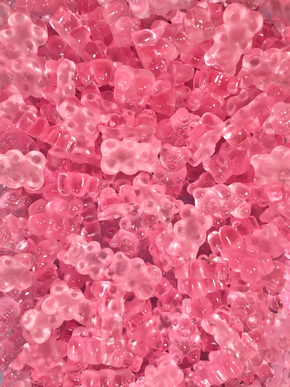 Pink Gummy Bear Resin Cabochons